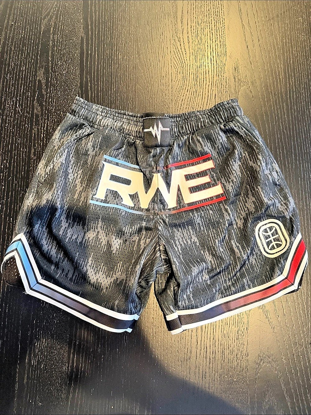 Overtime Elite RWE Mesh Basketball Shorts Black & Red